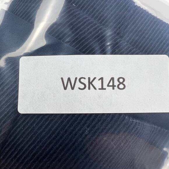 Carlisle Navy Blue Zip Front Career Skirt Leather Waistband Size 16 - Picture 11 of 12